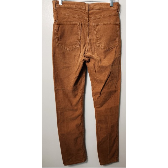 Gap Cigarette High Rise Brown Corduroy Pants Size‎ 28 6 Tall Cotton Spandex - Picture 3 of 12